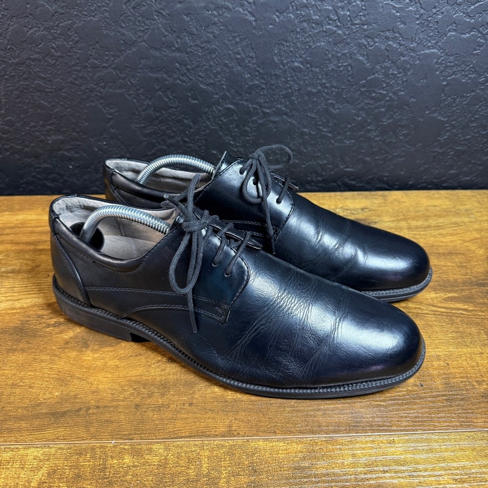G.H. Bass Parker 0157-209-001 Black Leather‎ Derby Dress Shoes Mens 8.5 M